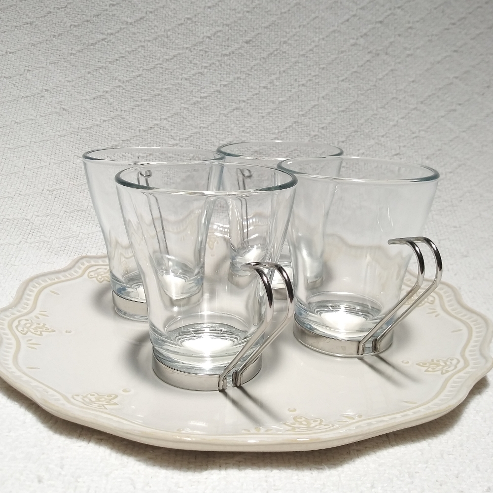 Set of 4 Vintage Vitrosax Coffee Espresso Glasses - Picture 2 of 8